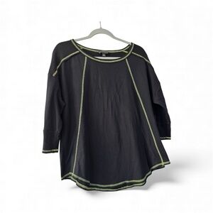 Rock & Republic Black Top with Green Trim EUC Size XXL